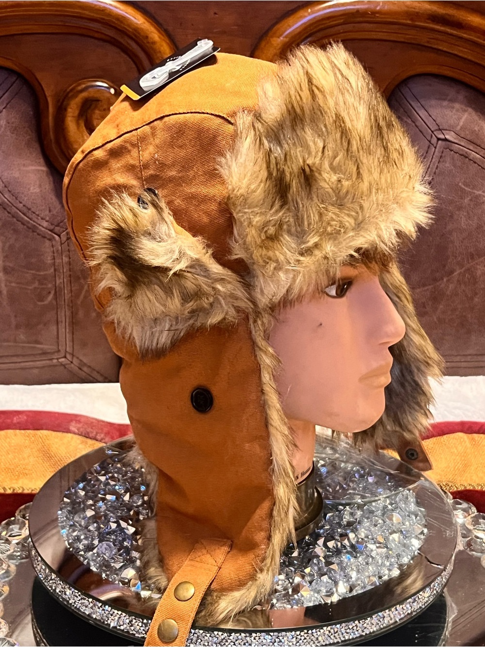 Truetimber Faux Fur Trapper Hat in Tan unisex